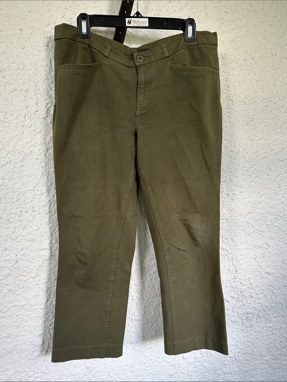 Banana Republic Olive Green Cropped Straight Pants
